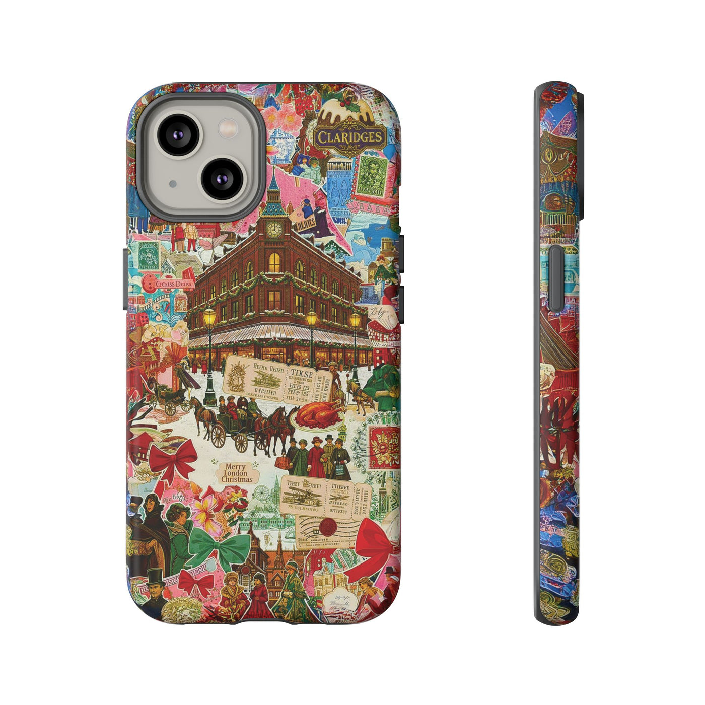 Aesthetic Tough London Coquette Collage Premium Phone Case - For iPhone 17 Pro Max iPhone 16 Pro iPhone 15 Iphone 14 Plus 13 Pro 12 11 10 XR - Studio40ParkLane