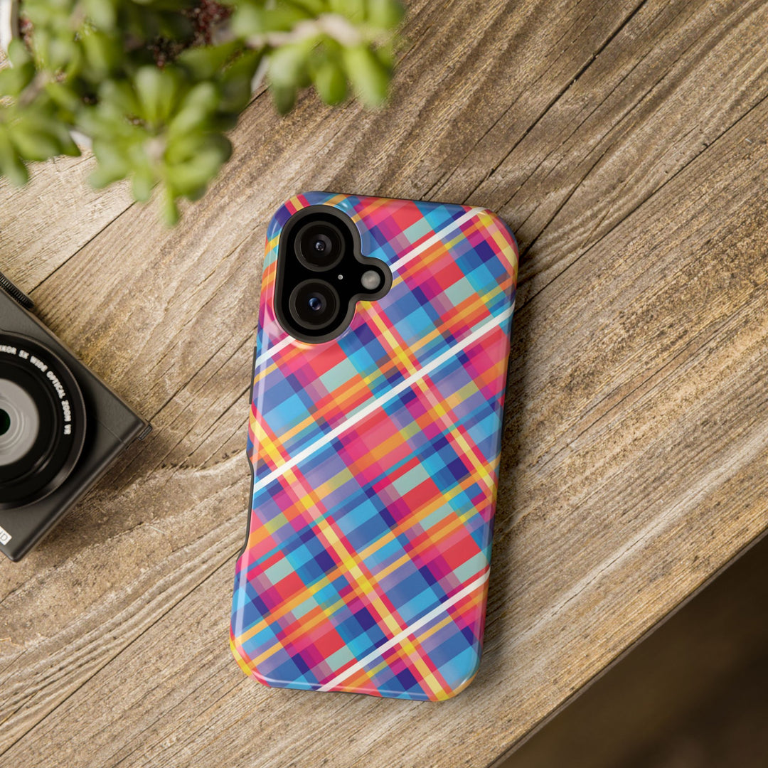 Checkered Plaid Magsafe Gift for Her Cute Phone Case for Iphone, | iPhone 16 | iPhone 15 Pro Max, Iphone 14 Pro Max, 13 12 11 10 9 8 7 - Studio40ParkLane