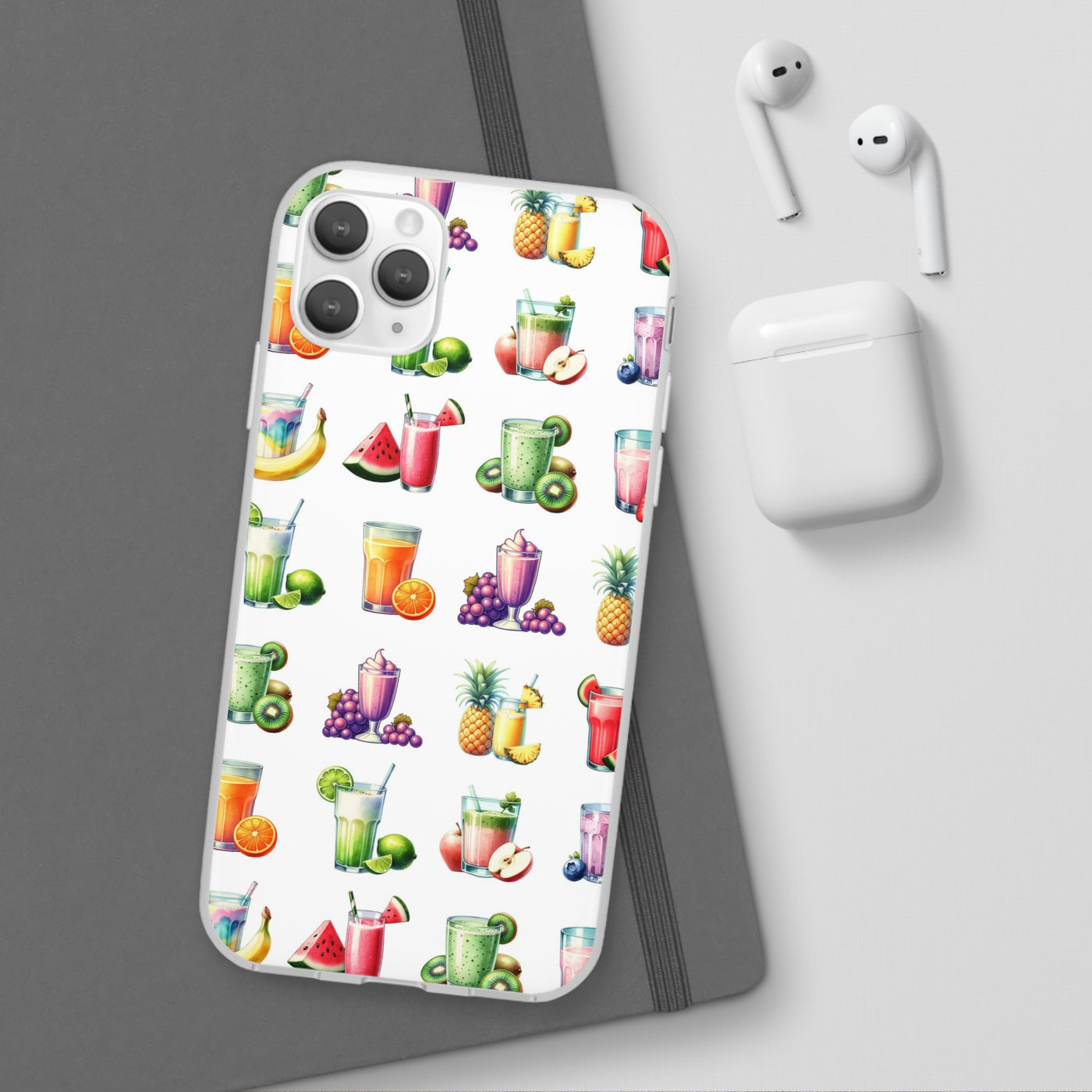 Cute Flexi Phone Cases, For Iphones and Samsung Galaxy Phones, Tropical Summer Fruit Cocktails, Galaxy S23 Phone Case, Samsung S22 Case, Samsung S21, Iphone 15, Iphone 14, Iphone 13