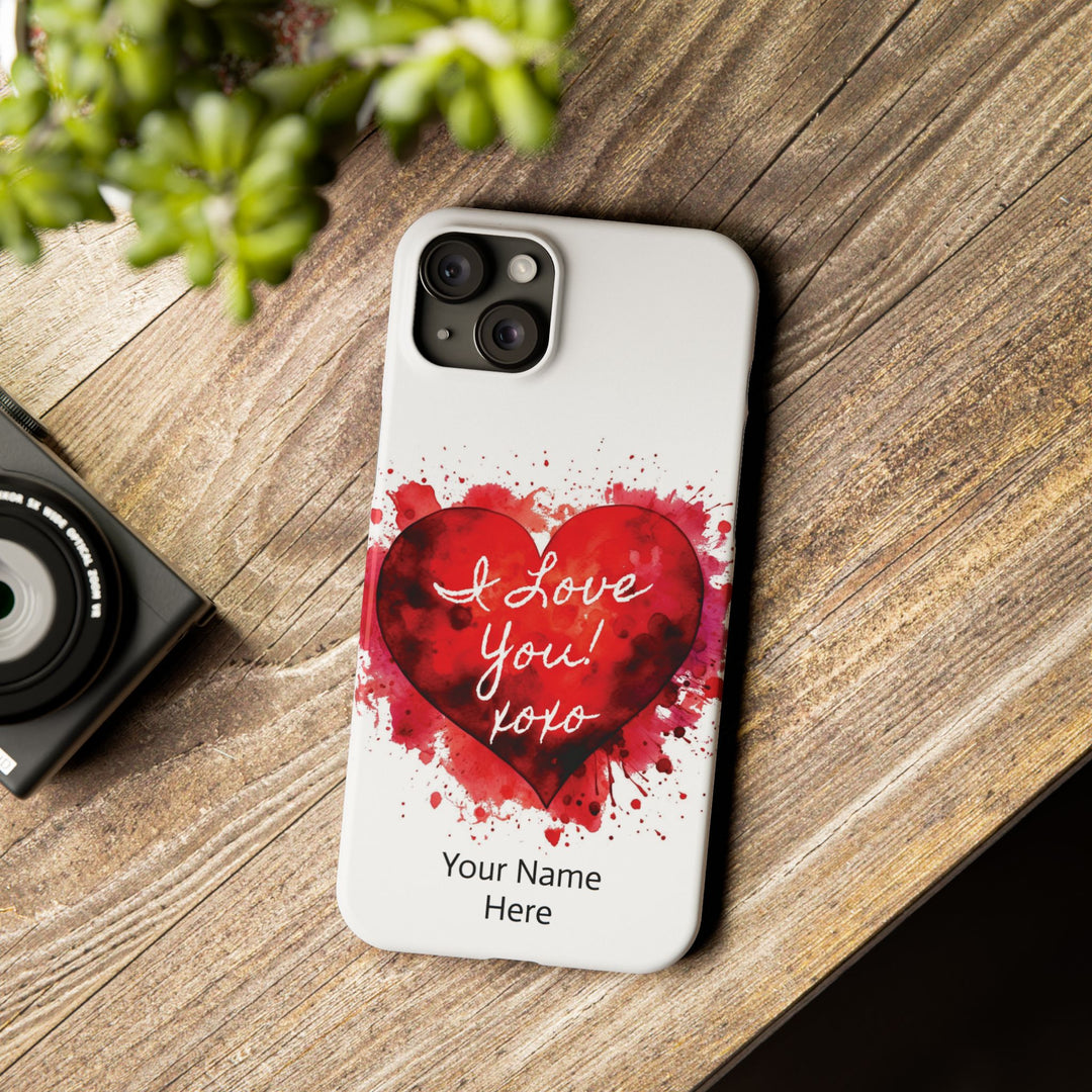Slim Custom Personalized Valentine Love Gift for Her Cute Phone Cases for Iphone 16 Pro Max | iPhone 15 Case | iPhone 15 Pro Max Case, Iphone 14, 13, 12, 11, 10, 8, 7 - Studio40ParkLane