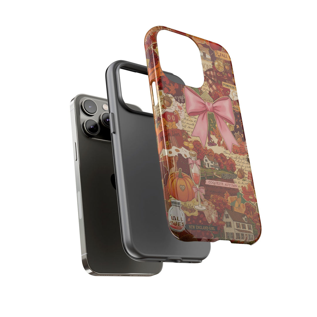 New England Fall Coquette Collage Tough Premium Phone Case - For iPhone 16 Pro Max iPhone 15 Pro iPhone Iphone 14 Plus 13 Pro 12 11 10 XR XS