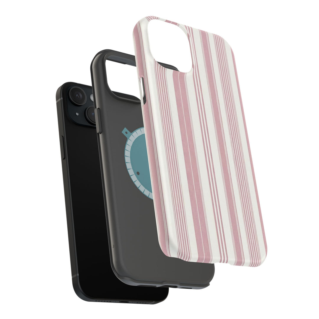 MagSafe Cute Phone Case, Coastal Striped Phone Case for iPhone 17 16 15 14 13 12 Pro Max, Samsung S26 S25 S24 Ultra case - Studio40ParkLane
