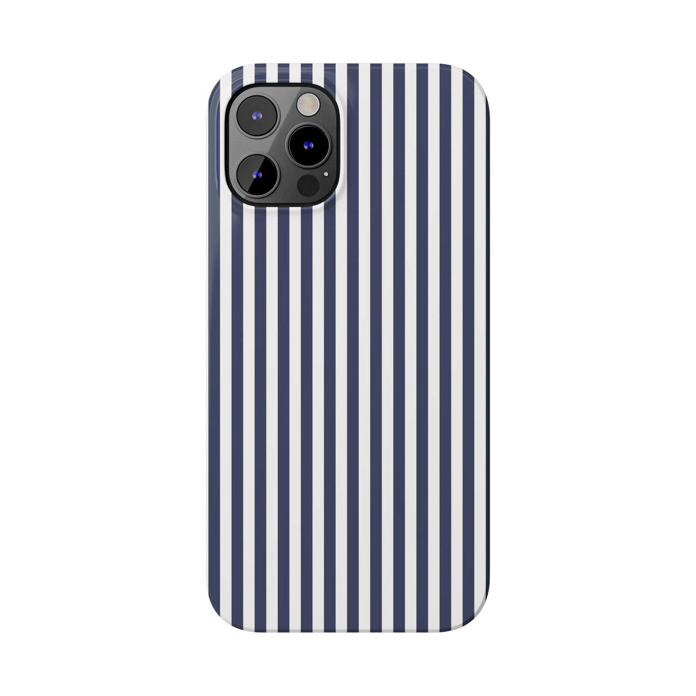 Slim Navy Blue Striped Cute Phone Case for Iphone 16 - | iPhone 15 Pro Max Case | iPhone 14 Case Iphone 13 12 11 10 9 8 7 XS X Gift for Her - Studio40ParkLane