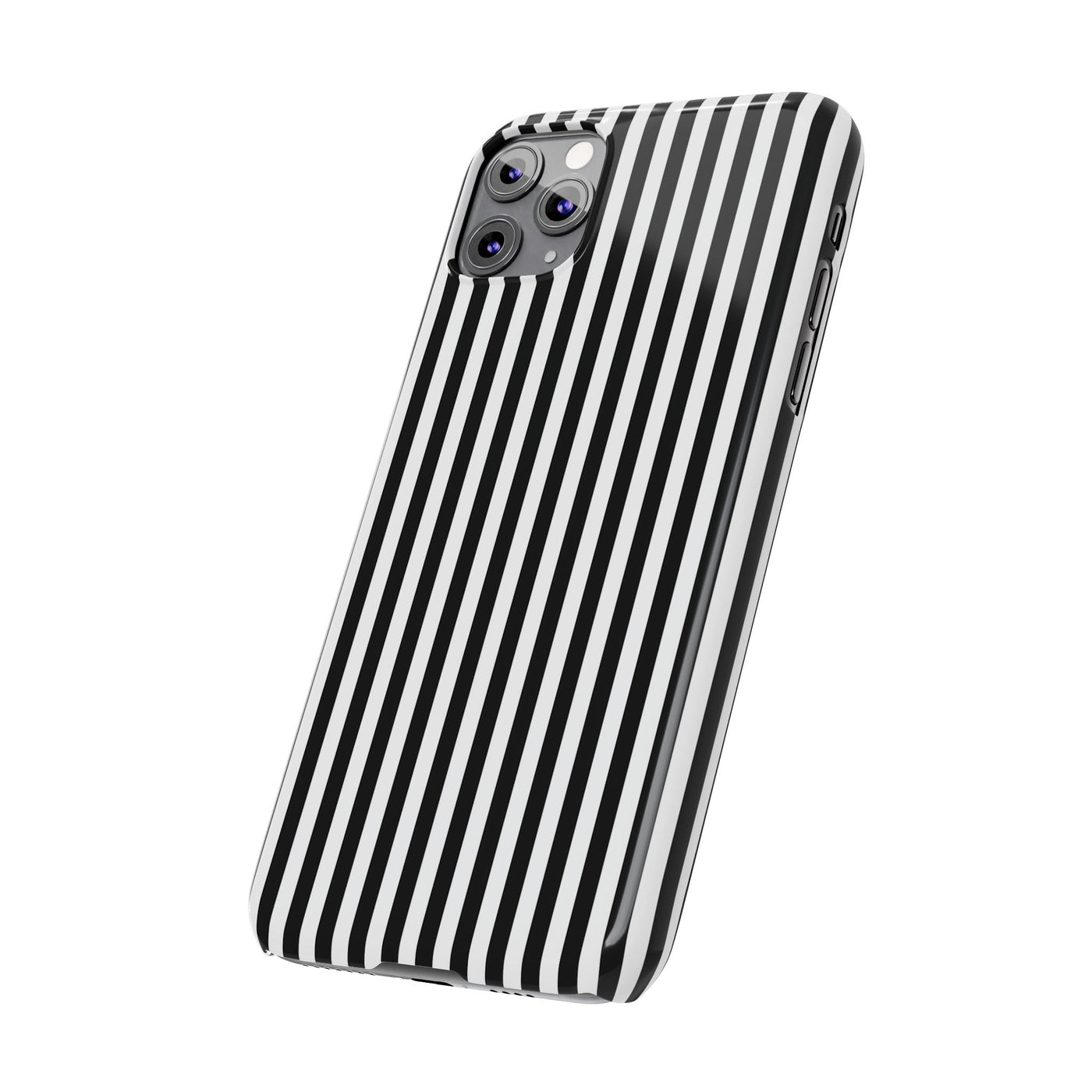Slim Black White Striped Cute Phone Case for Iphone 16 - | iPhone 15 Pro Max Case | iPhone 14 Case Iphone 13 12 11 10 9 8 7 Gift for Her - Studio40ParkLane