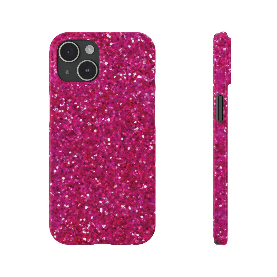 Slim Muted Pink Faux Play on Glitter Effect Cute Phone Cases for Iphone 16 Pro Max | iPhone 15 Case | iPhone 15 Pro Max Case, Iphone 14, Iphone 14 Pro Max, Iphone 13 12 11 8 7 - Studio40ParkLane