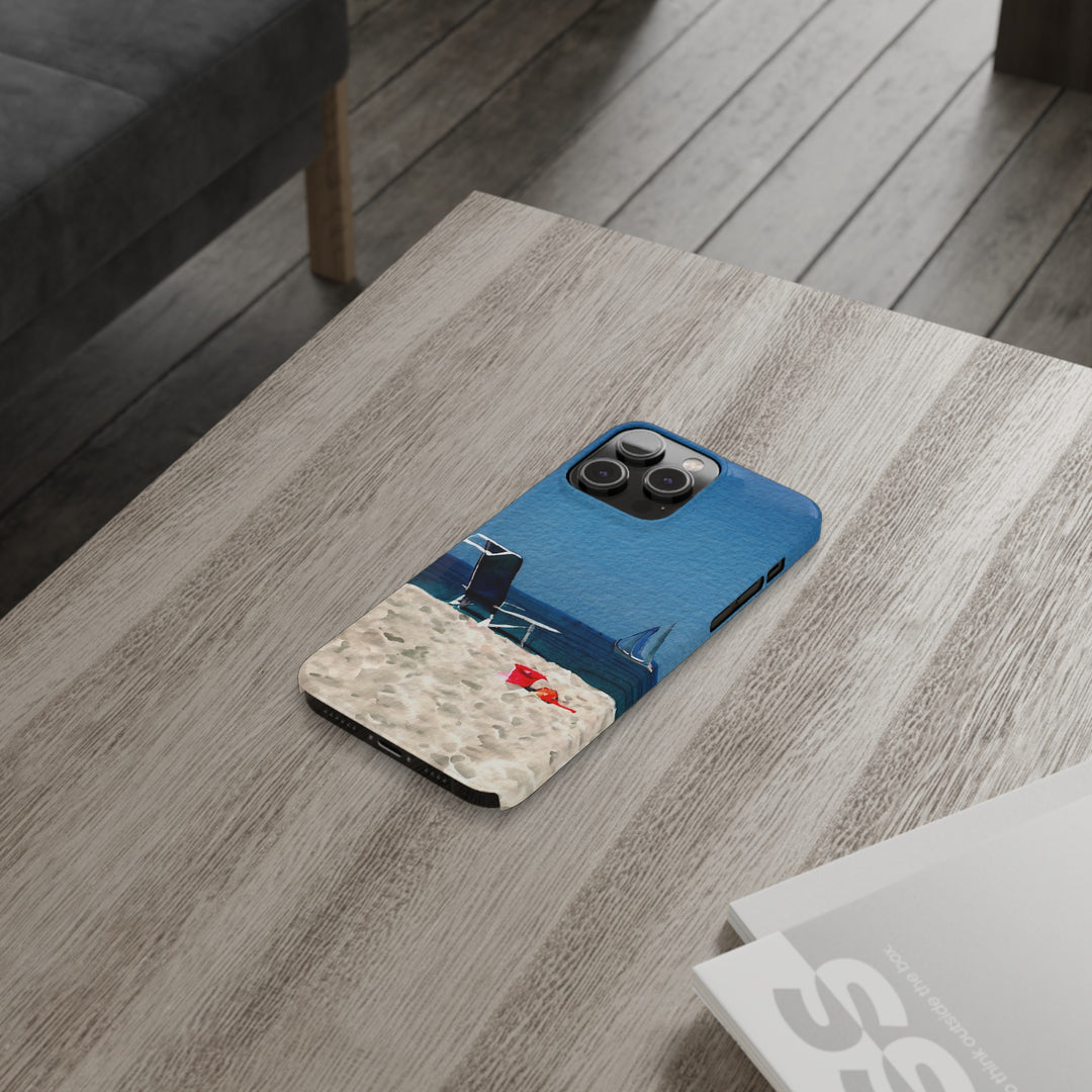 Slim Cute Phone Cases for Iphone - | iPhone 15 Case | iPhone 15 Pro Max Case, Iphone 14 Case, Iphone 14 Pro Max, Iphone 13, Summer Beach Chair Watercolor - Studio40ParkLane