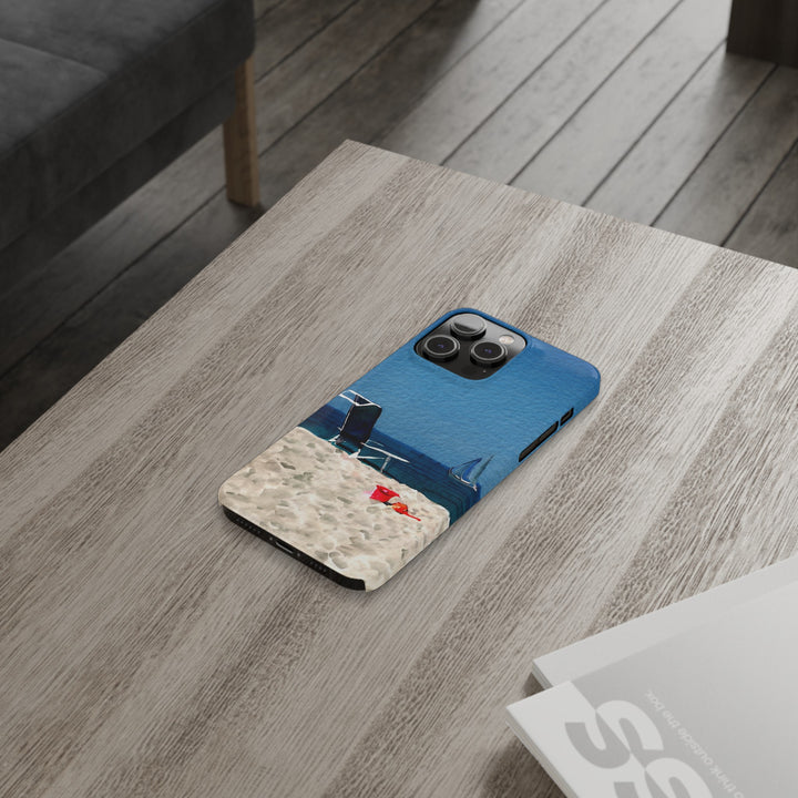 Slim Cute Phone Cases for Iphone - | iPhone 15 Case | iPhone 15 Pro Max Case, Iphone 14 Case, Iphone 14 Pro Max, Iphone 13, Summer Beach Chair Watercolor - Studio40ParkLane