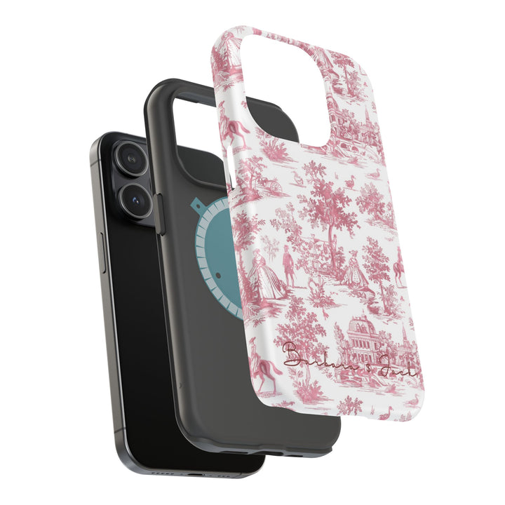 Magsafe French Toile Personalized Initial Custom Gift Cute Phone Cases for Iphone 16 Pro Max | iPhone 15, Pro Max Case, Iphone 14, 13, 12, 11, 10 - Studio40ParkLane