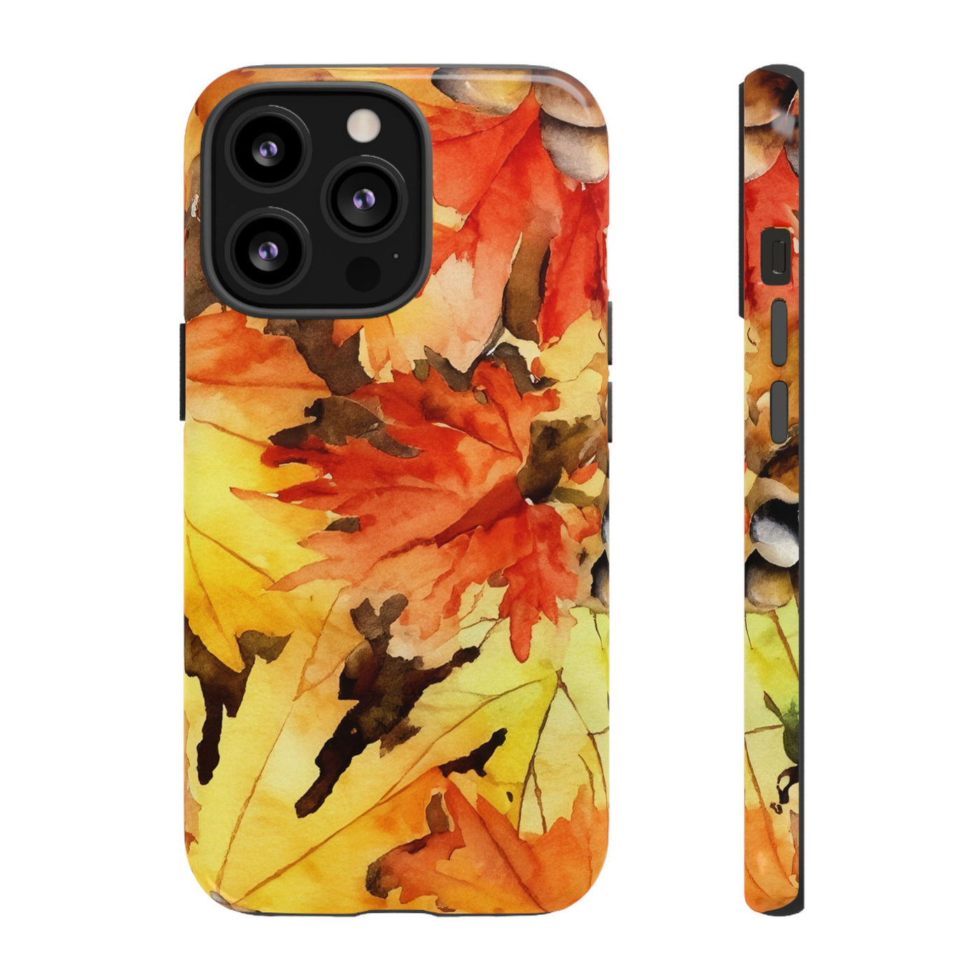 Impact Resistant, Fall Leaves, Cute Phone Cases for Samsung S24, S23, S22, S21, IPhone 15 pro Iphone 14 pro Iphone 13 IPhone 12 Iphone 11