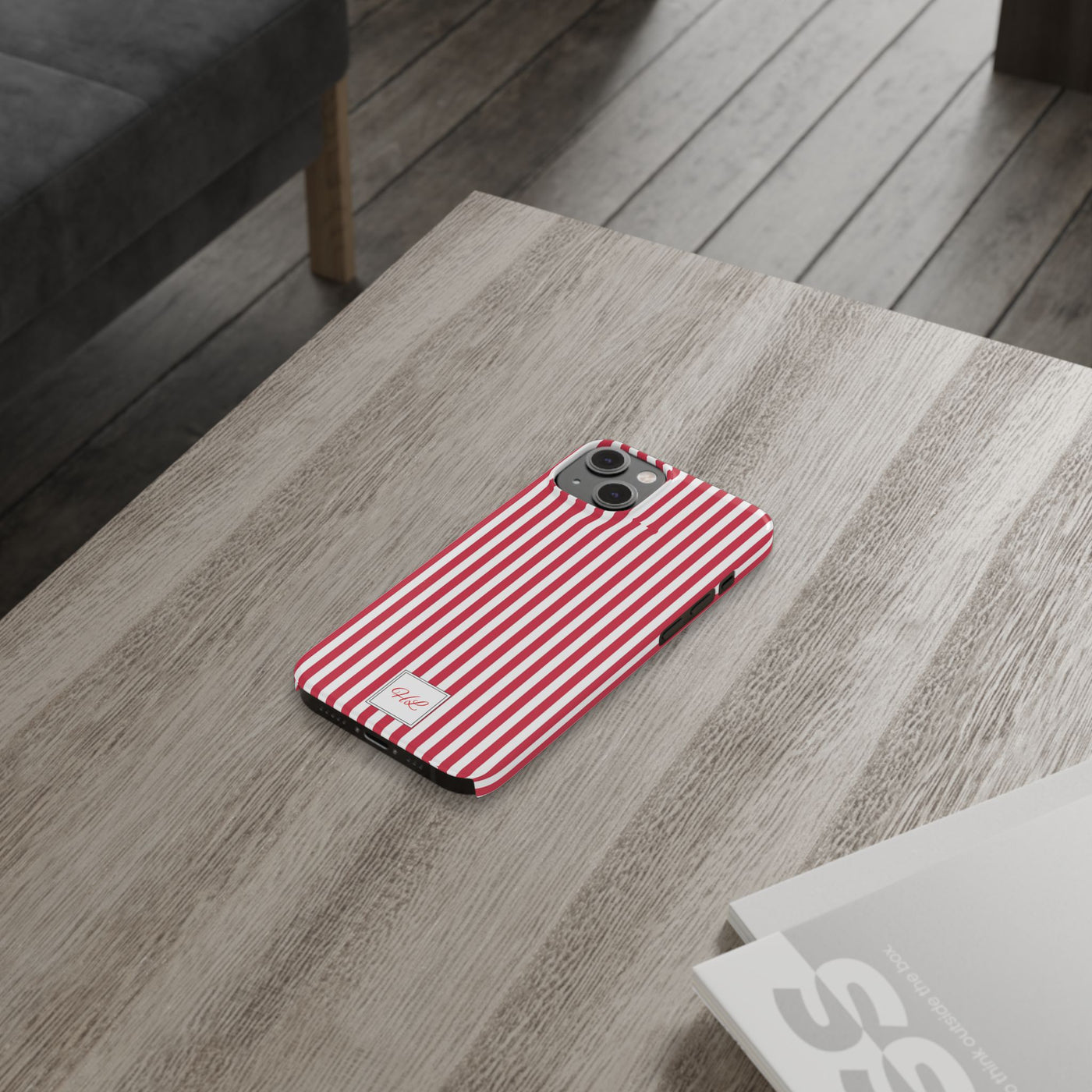 Slim Custom Personalized Winterberry Red Striped Phone Case for Iphone 17 - | iPhone 16 Pro Max Case | iPhone 15 Case Iphone 14 13 12 11 10 9 8 - Studio40ParkLane