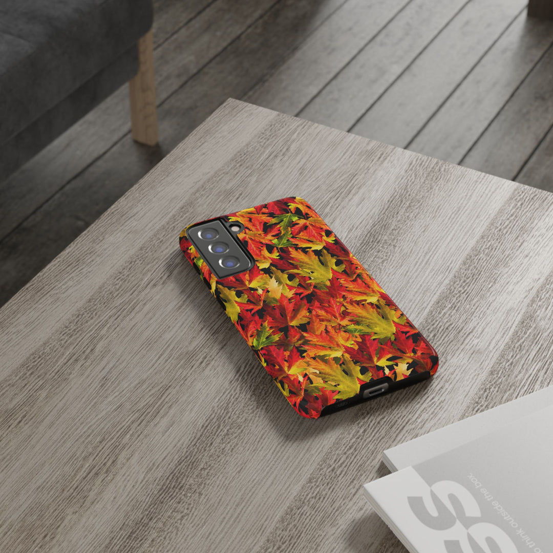 Fall Leaves Impact Resistant, Cute Phone Cases for Samsung S24, S23, S22, S21, IPhone 15 pro Iphone 14 pro Iphone 13 IPhone 12 Iphone 11 - Studio40ParkLane
