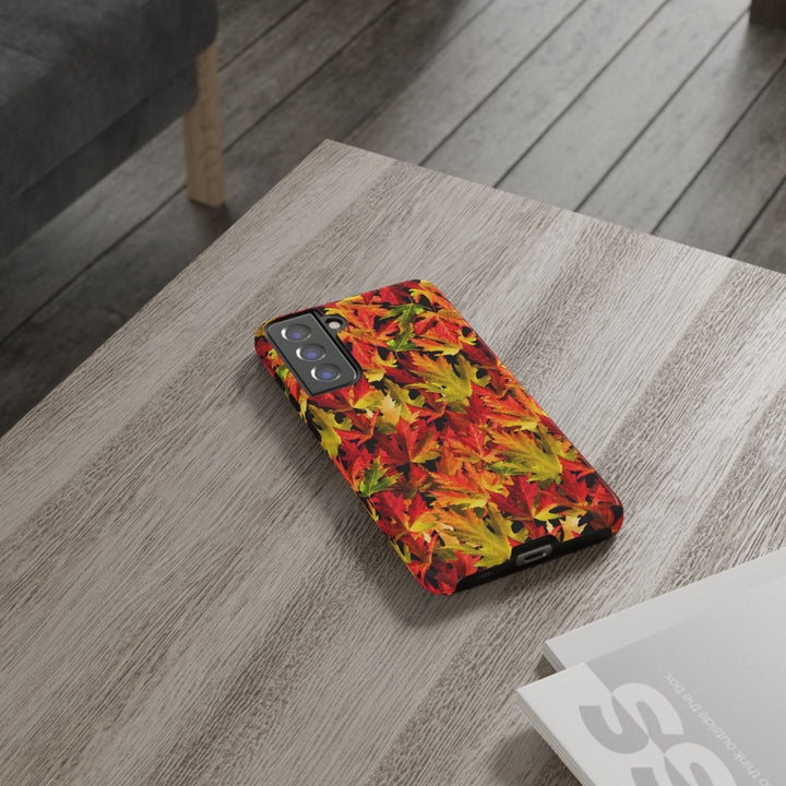 Fall Leaves Impact Resistant, Cute Phone Cases for Samsung S24, S23, S22, S21, IPhone 15 pro Iphone 14 pro Iphone 13 IPhone 12 Iphone 11 - Studio40ParkLane