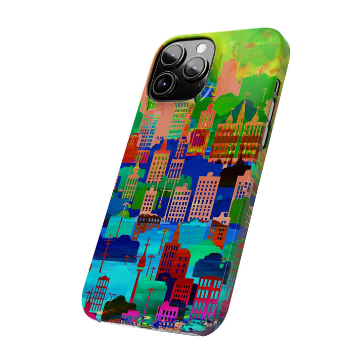 Slim Cute Phone Cases for Iphone - | iPhone 15 Case | iPhone 15 Pro Max Case, Iphone 14 Case, Iphone 14 Pro Max, Iphone 13, Summer City Skyline - Studio40ParkLane