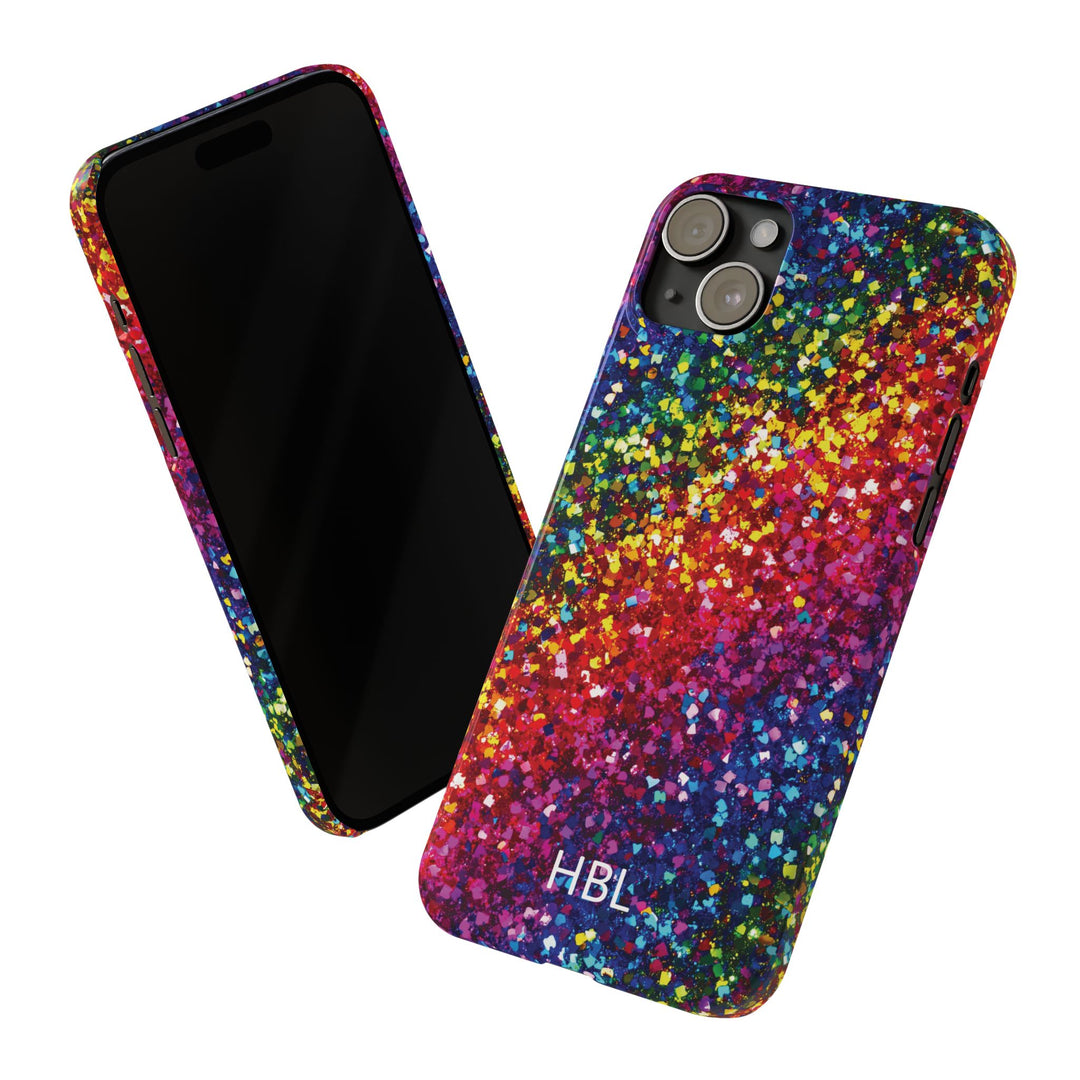 Slim Personalized Slim Muted Faux Play on Glitter Effect Cute Phone Cases for Iphone 16 Pro Max | iPhone 15 Case | iPhone 15 Pro Max Case, Iphone 14, Iphone 14 Pro Max, Iphone 13 12 11 8 7 - Studio40ParkLane