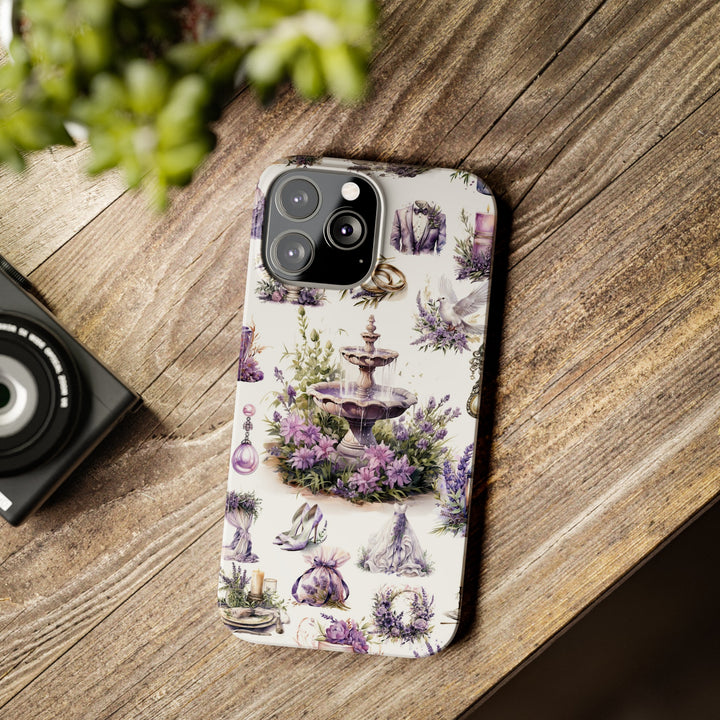 Slim Cute Phone Cases for Iphone | iPhone 15 Case | iPhone 15 Pro Max Case, Iphone 14, Iphone 14 Pro Max, Iphone 13, Lavender Wedding Theme - Studio40ParkLane