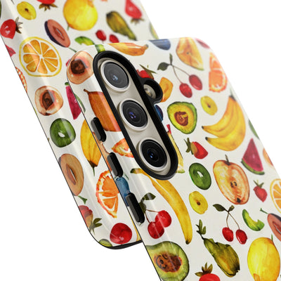 Impact Resistant, Mixed Fruits, Cute Phone Cases for Samsung S24, S23, S22, S21, IPhone 15 pro Iphone 14 pro Iphone 13 IPhone 12 Iphone 11