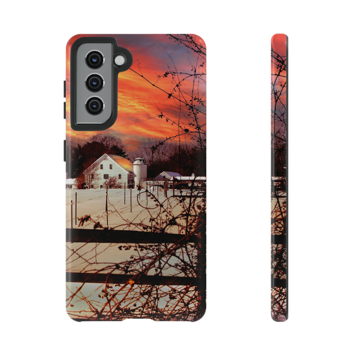 Cute Samsung Phone Case | Aesthetic Samsung Phone Case | Galaxy S23, S22, S21, S20 | Winter Sunset, Protective Phone Case - Studio40ParkLane
