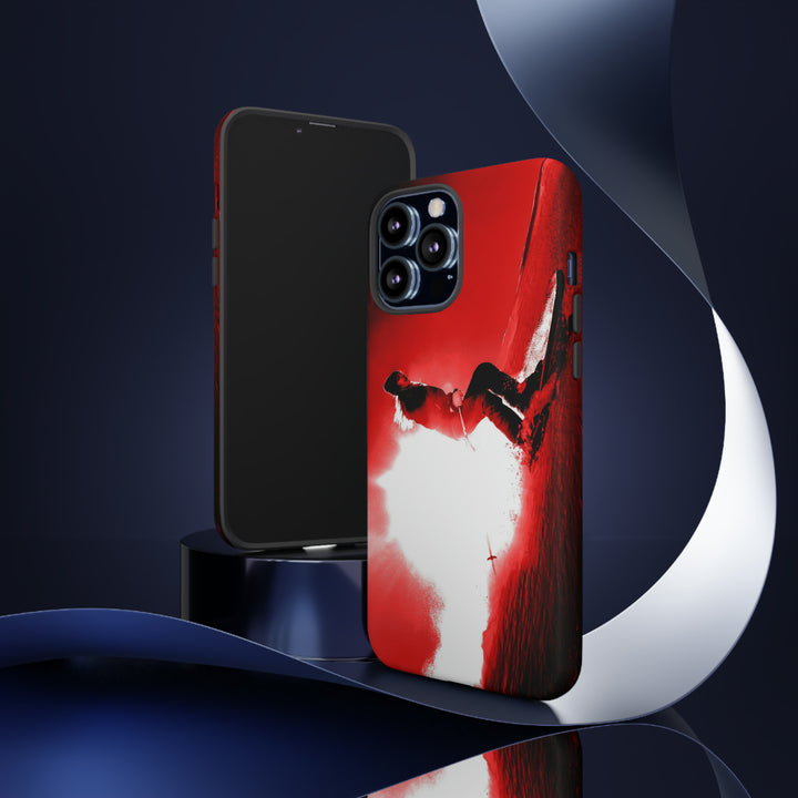 Cute IPhone Case | iPhone 15 Case | iPhone 15 Pro Max Case, Iphone 14 Case, Iphone 14 Pro Max Case IPhone Case for Art Lovers - Red Skier - Studio40ParkLane