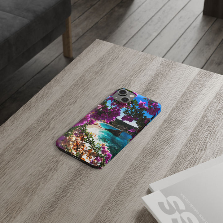 Slim Bougainvillea Sea View Cute Phone Cases for Iphone | iPhone 15 Case | iPhone 15 Pro Max Case, Iphone 14, Iphone 14 Pro Max, Iphone 13 - Studio40ParkLane