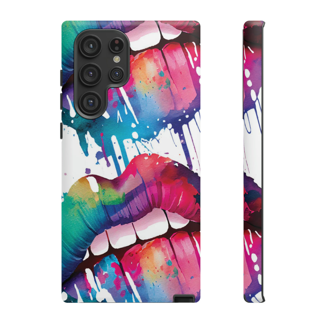 Cute Samsung Phone Case | Aesthetic Samsung Phone Case | Smile Lips Colorful | Galaxy S23, S22, S21, S20 | Luxury Double Layer | Cool - Studio40ParkLane