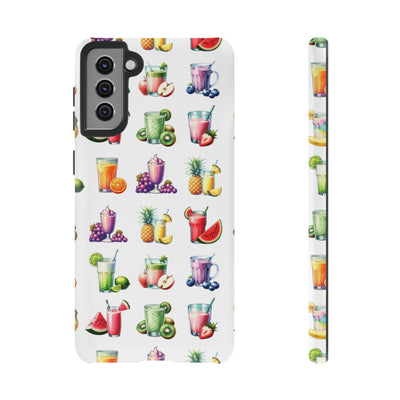 Cute Samsung Case | Cool Iphone Case | Tropical Summer Fruit Cocktail, Samsung S24, S23, S22, S21, IPhone 15 Case | Iphone 14 Case, Iphone 13 Case