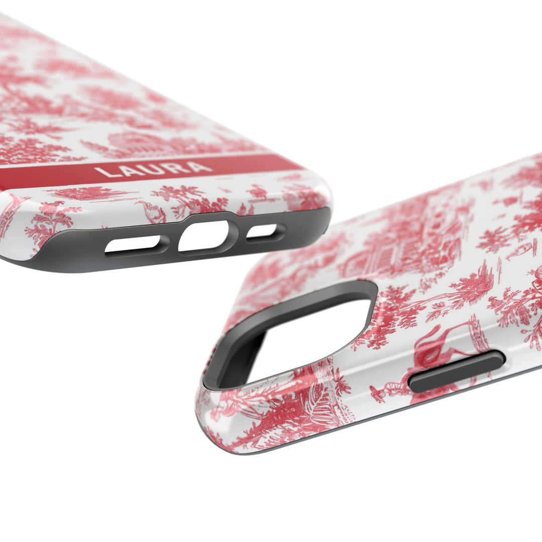 Magsafe French Toile Personalized Initial Custom Gift for Her Cute Phone Cases for Iphone 16 Pro Max | iPhone 15 Case | iPhone 15 Pro Max Case, Iphone 14, 13, 12, 11, 10, 8, 7 - Studio40ParkLane