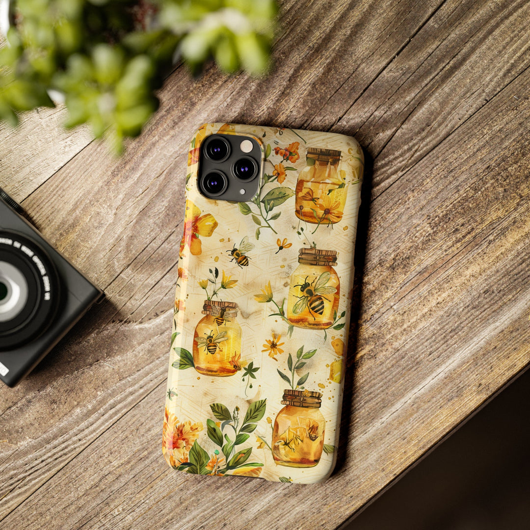 Slim Cute Phone Cases for Iphone | iPhone 15 Case | iPhone 15 Pro Max Case, Iphone 14, Iphone 14 Pro Max, Iphone 13, Honey Bees Yellow - Studio40ParkLane