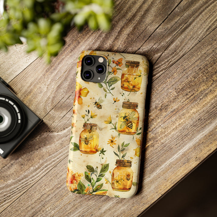 Slim Cute Phone Cases for Iphone | iPhone 15 Case | iPhone 15 Pro Max Case, Iphone 14, Iphone 14 Pro Max, Iphone 13, Honey Bees Yellow - Studio40ParkLane