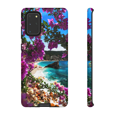 Impact Resistant, Bougainvillea Seaview, Cute Phone Cases for Samsung S24, S23, S22, S21, IPhone 15 pro Iphone 14 pro Iphone 13 IPhone 12 Iphone 11