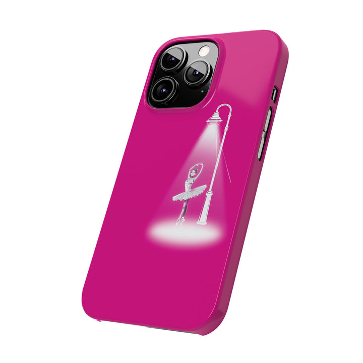 Slim Pink Ballet Dancer Spotlight Gift for Her Cute Phone Cases for Iphone 16 Pro Max | iPhone 15 Case | iPhone 15 Pro Max Case, Iphone 14, 13, 12, 11, 10, 8, 7 - Studio40ParkLane