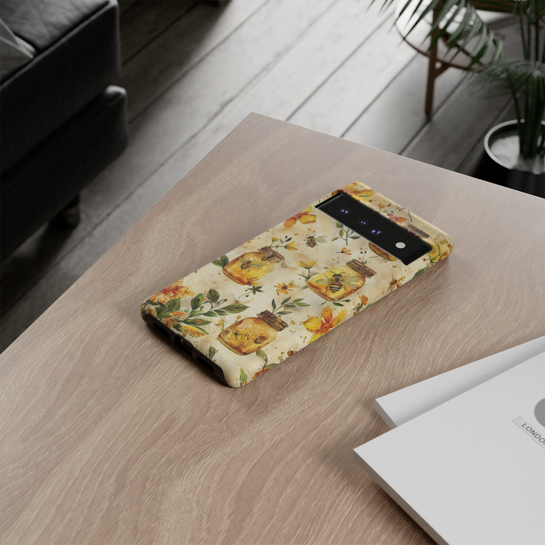 Impact Resistant, Honey Bees, Cute Phone Cases for Samsung S24, S23, S22, S21, IPhone 15 pro Iphone 14 pro Iphone 13 IPhone 12 Iphone 11 - Studio40ParkLane