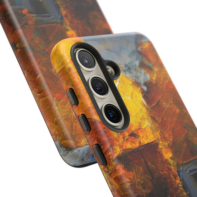 Impact Resistant, Fall Leaves Oil Painting, Cute Phone Cases for Samsung S24, S23, S22, S21, IPhone 15 pro Iphone 14 pro Iphone 13 IPhone 12 Iphone 11