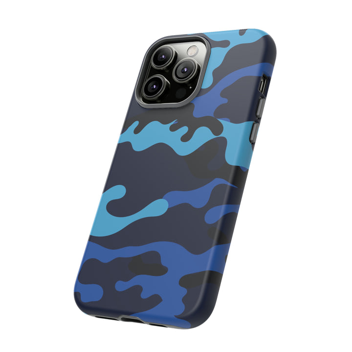 Cool Phone Case | Blue Camouflage, For iPhone 15 Case | iPhone 15 Pro Case, Iphone 14 Case, Iphone 14 Pro Max Case, Protective Iphone Case - Studio40ParkLane