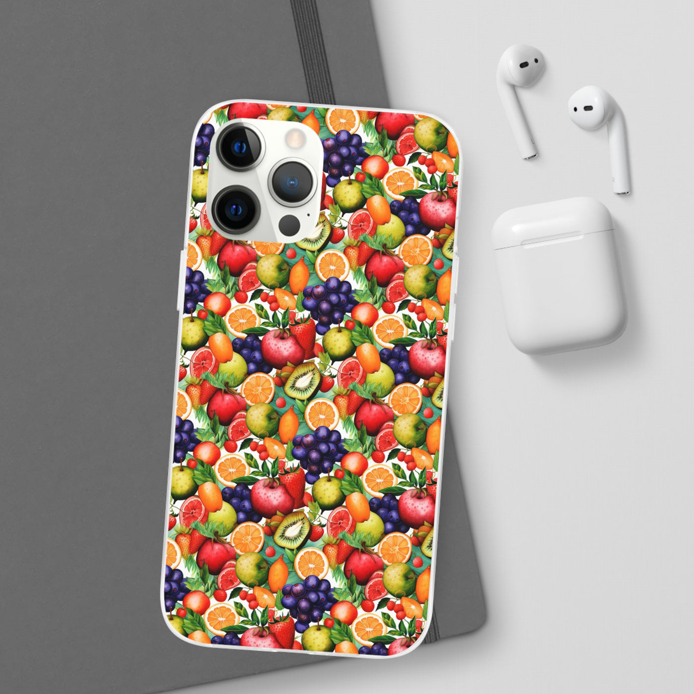 Cute Flexi Phone Cases, Summer Fruit Mix, Compatible with Samsung Galaxy S23, Samsung S22, Samsung S21, Samsung S20, Galaxy S20 Ultra