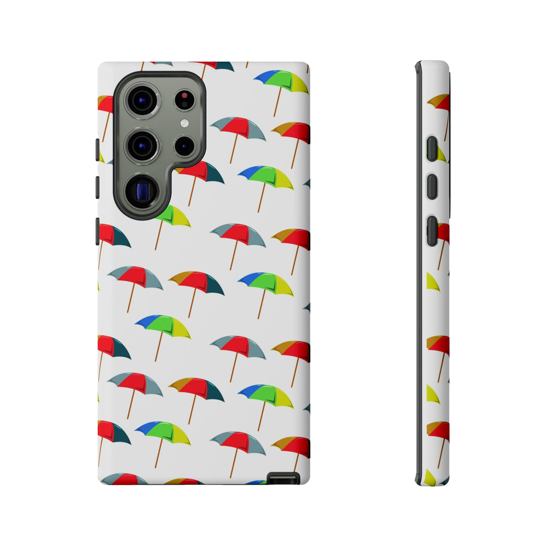 Cute Samsung Phone Case | Aesthetic Samsung Phone Case | Galaxy S23, S22, S21, S20 | Colorful Beach Parasols, Protective Phone Case - Studio40ParkLane