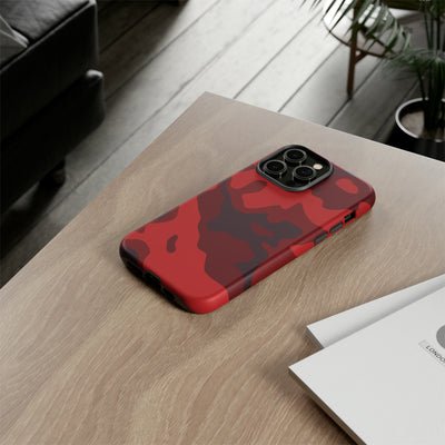 Cool Phone Case | Red Camouflage, For iPhone 15 Case | iPhone 15 Pro Case, Iphone 14 Case, Iphone 14 Pro Max Case, Protective Iphone Case