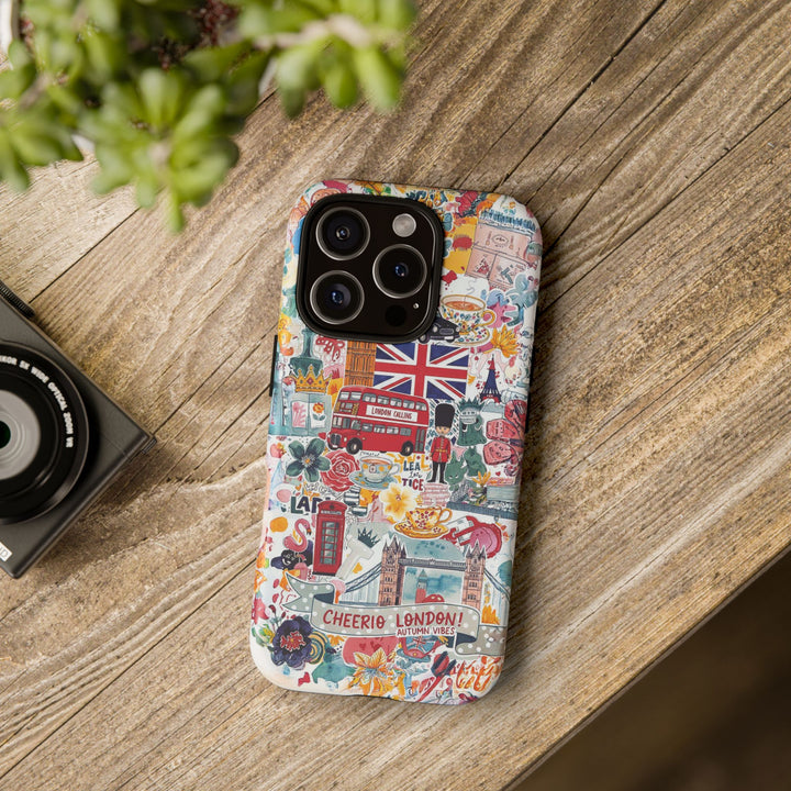 London England Coquette Collage Tough Premium Phone Case - For iPhone 17 Pro Max iPhone 16 Pro iPhone 15 Iphone 14 Plus 13 Pro 12 11 10 XR - Studio40ParkLane