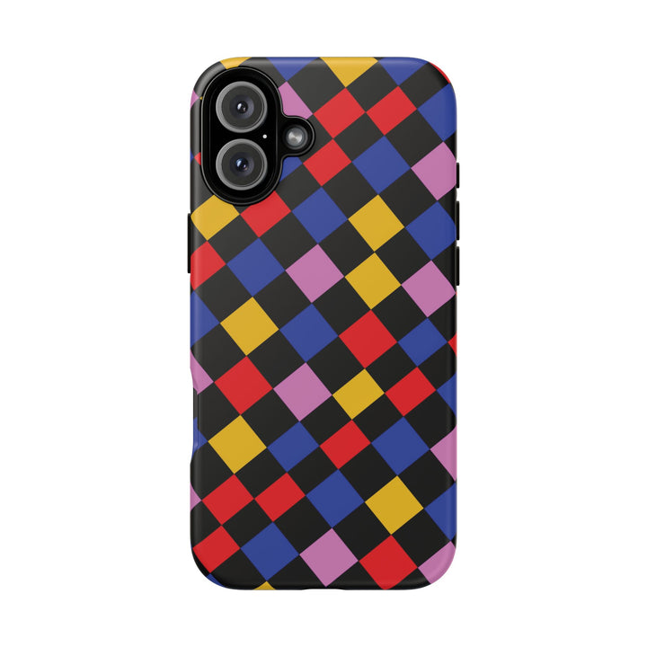 Aesthetic Tough Colorful Checkerboard Phone Case Premium - For iPhone 17 Pro Max iPhone 16 Pro iPhone 15 Iphone 14 Plus 13 Pro 12 11 10 XR - Studio40ParkLane
