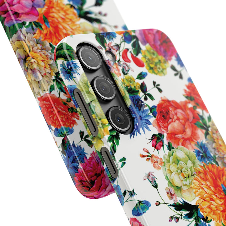 Sleek Snap Colorful Flowers Cute Phone Case for iPhone 16 15 14 13 12 11 X Xs Max Xr Pro Plus Samsung Galaxy S24 S23 S22 S21 S20 Note Ultra