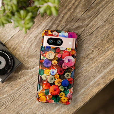 Impact Resistant, Fall Colors Buttons, Cute Phone Cases for Samsung S24, S23, S22, S21, IPhone 15 pro Iphone 14 pro Iphone 13 IPhone 12 Iphone 11