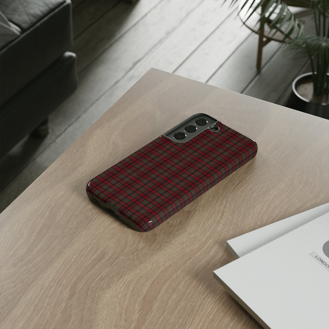 Samsung Galaxy Phone Case | Tough Case double layered | Impact resistant | Galaxy S23, S22, S21, S20 - Matte/Glossy Rose Tartan McDonald - Studio40ParkLane