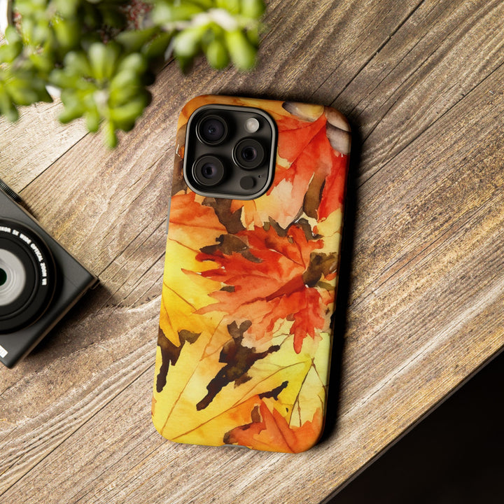 Impact Resistant, Fall Leaves, Cute Phone Cases for Samsung S24, S23, S22, S21, IPhone 15 pro Iphone 14 pro Iphone 13 IPhone 12 Iphone 11 - Studio40ParkLane