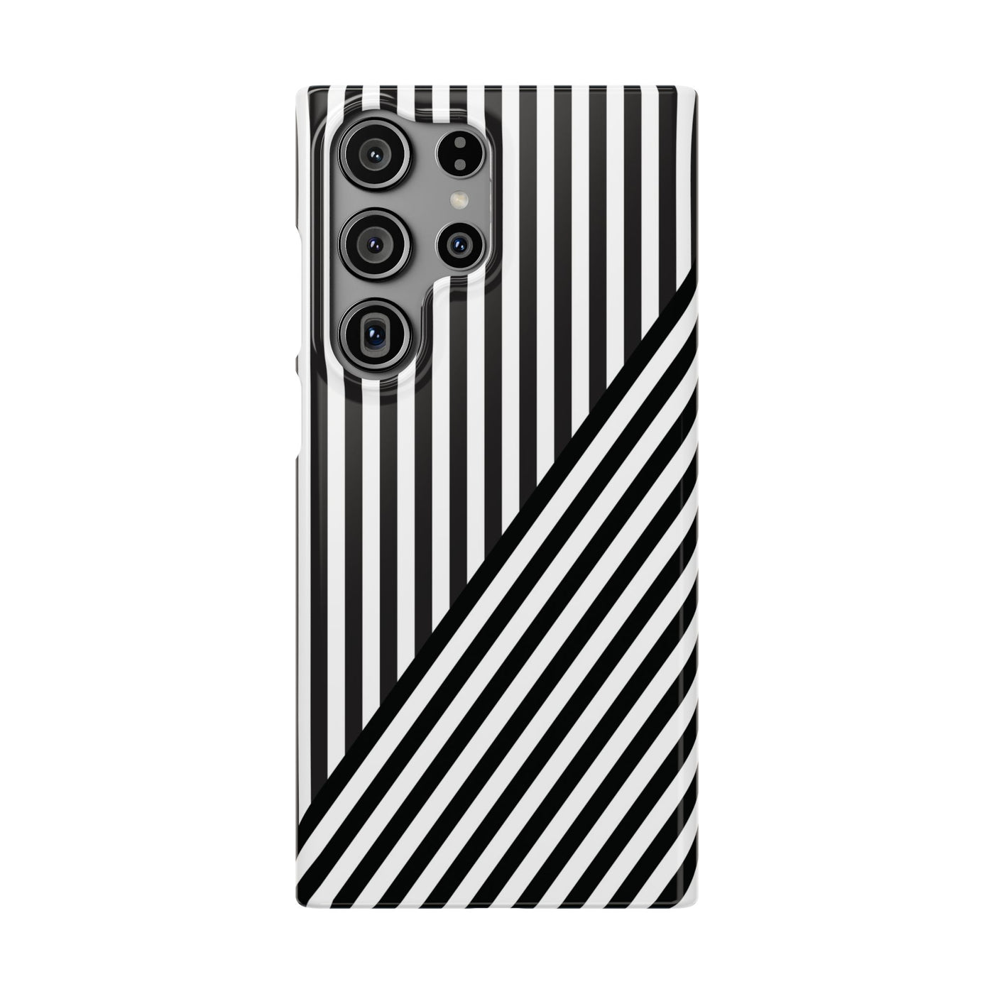 Aesthetic Black White Stripes Cute Phone Case Sleek Snap - For iPhone 17 Pro Max iPhone 16 Pro iPhone 15 Iphone 14 Plus 13 Pro 12 11 10 Gift - Studio40ParkLane