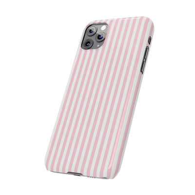 Slim Sweet Pink Striped Cute Phone Case for Iphone 16 - | iPhone 15 Pro Max Case | iPhone 14 Case Iphone 13 12 11 10 9 8 7 X XS Gift for Her