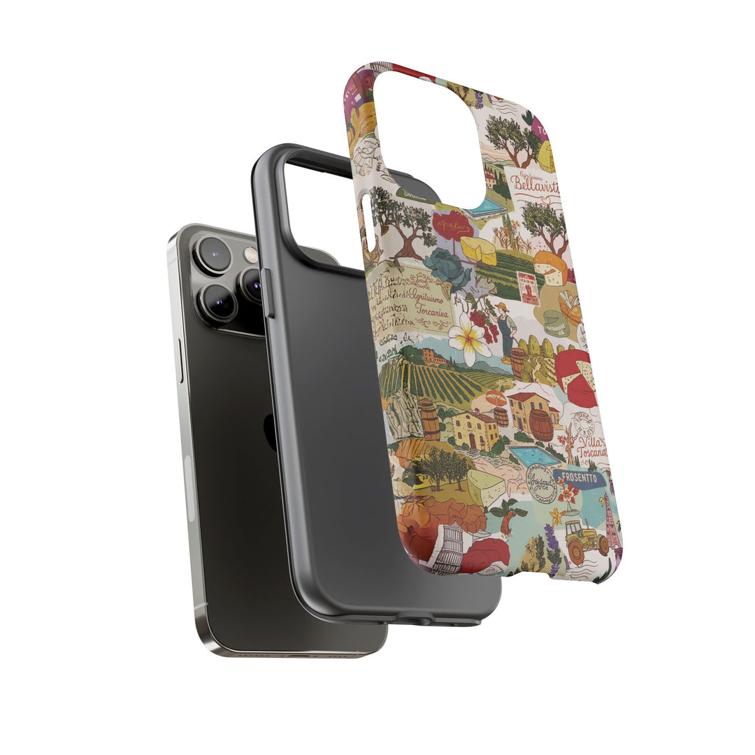 Italy Tuscany Coquette Collage Tough Premium Phone Case - For iPhone 17 Pro Max iPhone 16 Pro iPhone 15 Iphone 14 Plus 13 Pro 12 11 10 XR - Studio40ParkLane