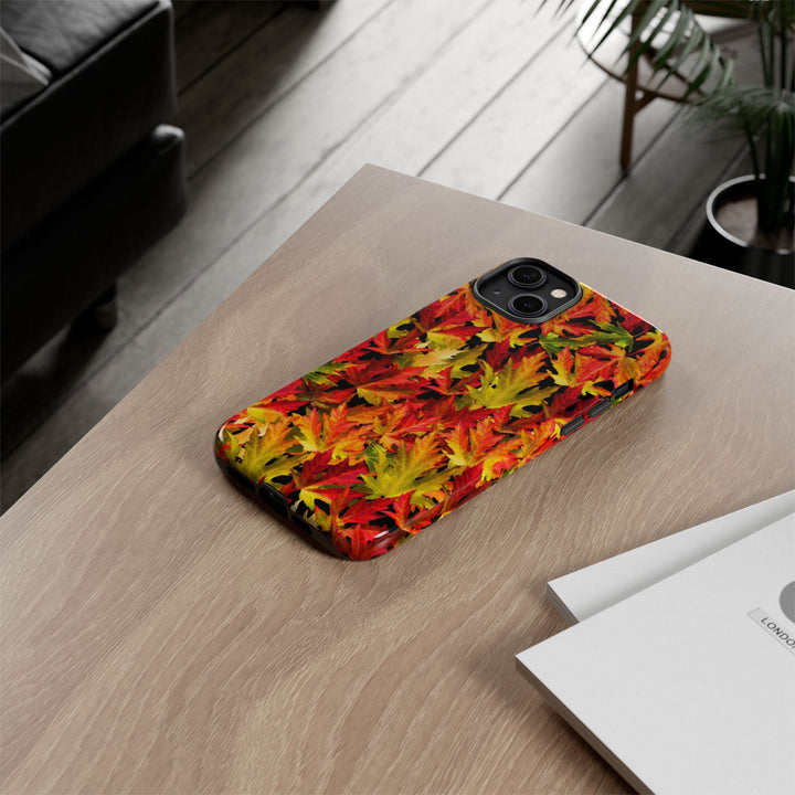 Fall Leaves Impact Resistant, Cute Phone Cases for Samsung S24, S23, S22, S21, IPhone 15 pro Iphone 14 pro Iphone 13 IPhone 12 Iphone 11 - Studio40ParkLane