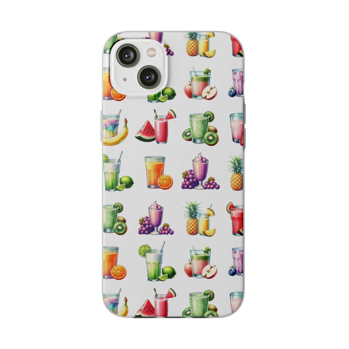 Cute Flexi Phone Cases, For Iphones and Samsung Galaxy Phones, Tropical Summer Fruit Cocktails, Galaxy S23 Phone Case, Samsung S22 Case, Samsung S21, Iphone 15, Iphone 14, Iphone 13