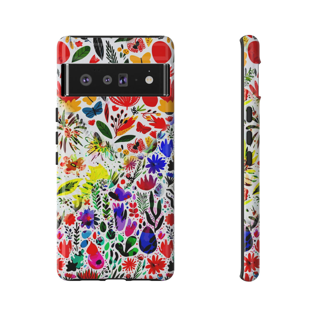 Impact Resistant, Colored Flowers, Cute Phone Cases for Samsung S24, S23, S22, S21, IPhone 15 pro Iphone 14 pro Iphone 13 IPhone 12 Iphone 11 - Studio40ParkLane