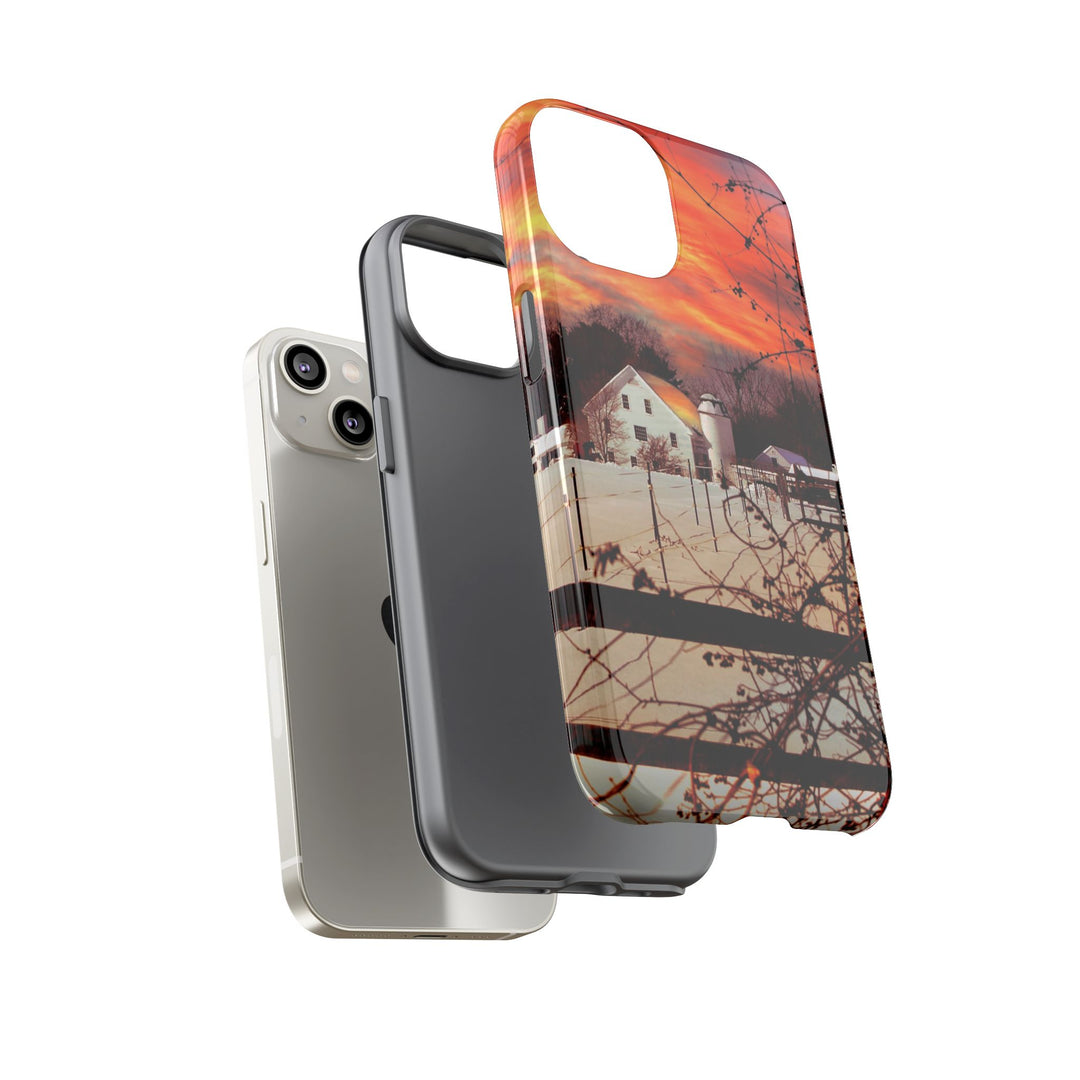 Impact Resistant, Winter Sunset Cute Phone Cases for Samsung S24, S23, S22, S21, IPhone 15 pro Iphone 14 pro Iphone 13 IPhone 12 Iphone 11 - Studio40ParkLane