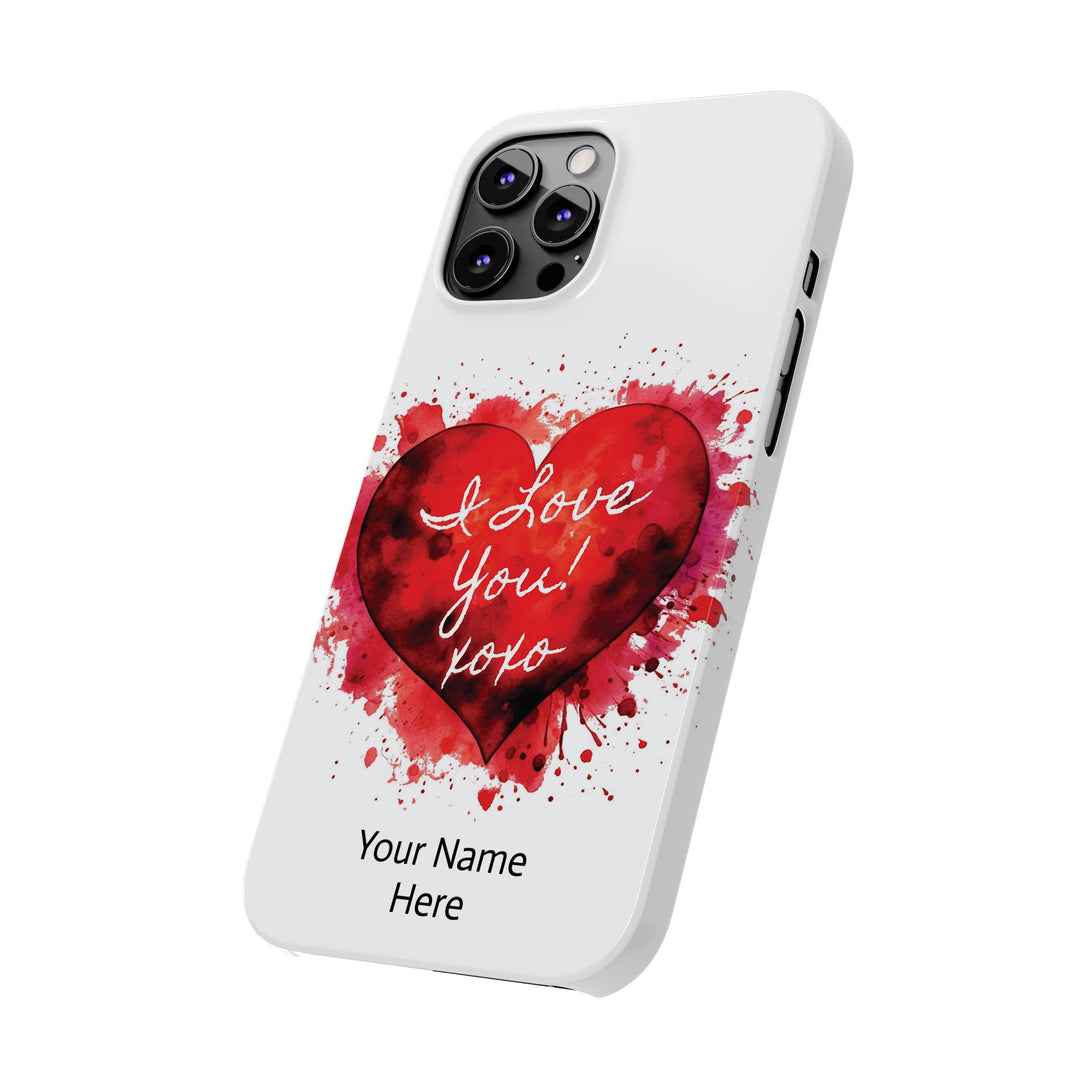 Slim Custom Personalized Valentine Love Gift for Her Cute Phone Cases for Iphone 16 Pro Max | iPhone 15 Case | iPhone 15 Pro Max Case, Iphone 14, 13, 12, 11, 10, 8, 7 - Studio40ParkLane